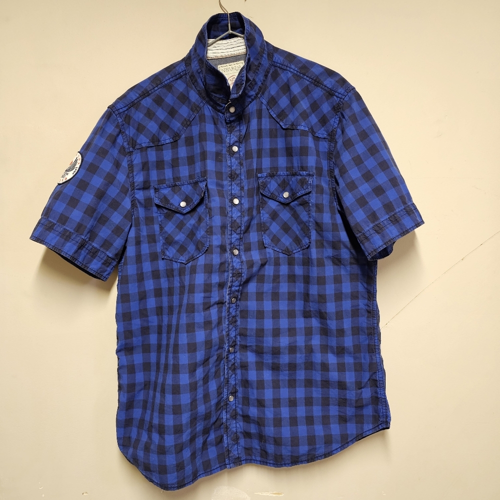 NEVADA Men's Shirt Short Sleeves Casual Shirts Size Large (42-44)